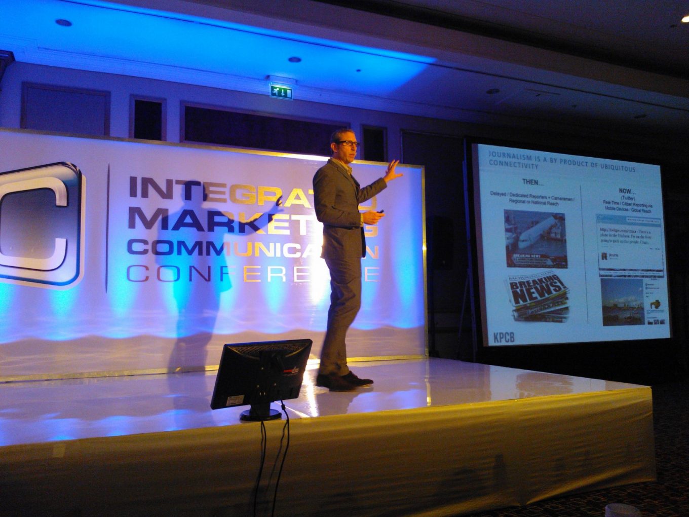 Joshua Ross presenting at the Intergrated Marketing Communications Conference